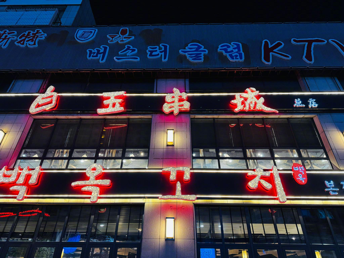 晚上延吉烧烤——白玉串城总店,不过设备和味道还不如深圳,这是什么
