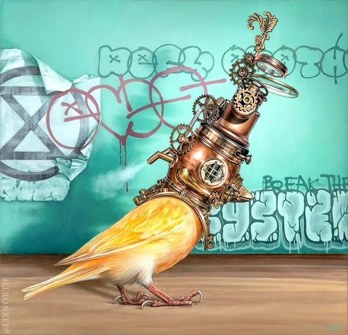 美女也爱蒸汽朋克,充满想象力的自画像,藏着许多故事|机械|蒸汽|朋克