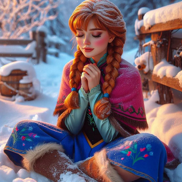 人工智能绘画,与迪斯尼公主结合,美得让人直流口水