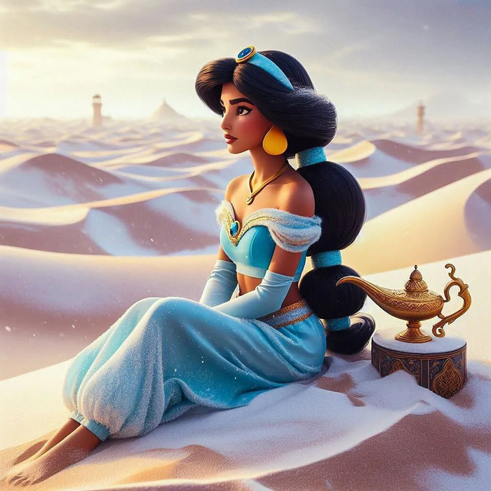 人工智能绘画,与迪斯尼公主结合,美得让人直流口水