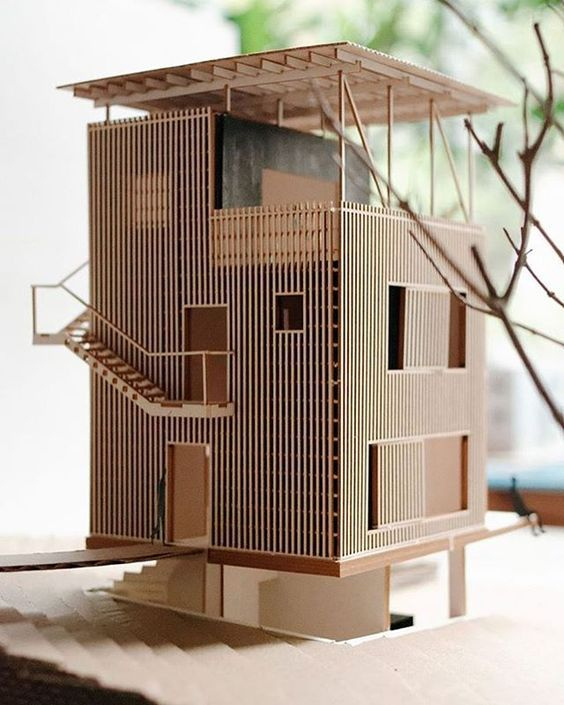 建筑木质模型设计