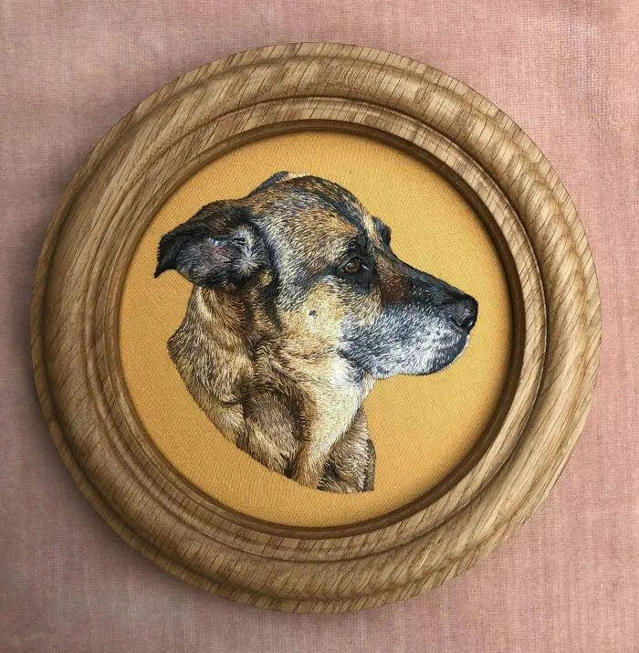 20个刺绣"小白"的作品,本以为是青铜,结果个个都是王者