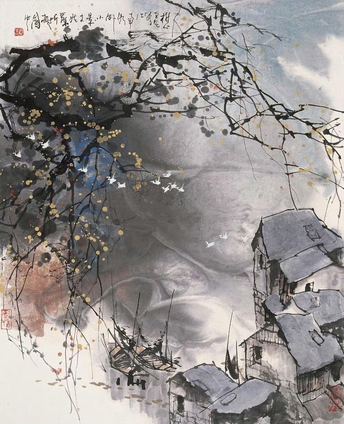 江南的朦胧与诗情,或许只有水墨绘得出意境 图|画家 刘懋善 绘