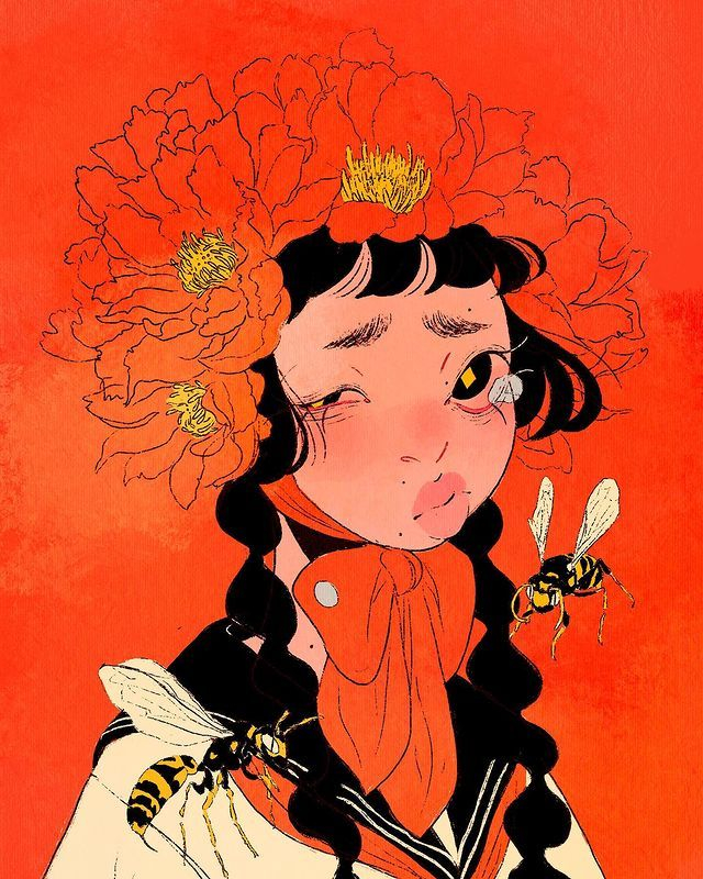 插画师 jasmyn arnold 的一组极具个性的人物插画