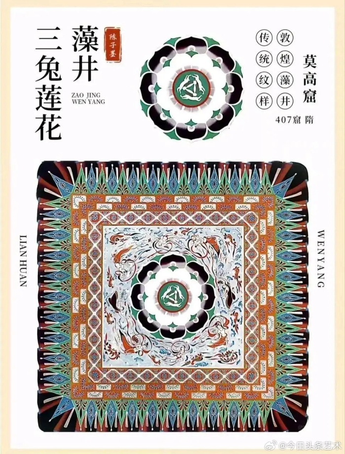 敦煌莫高窟藻井纹样