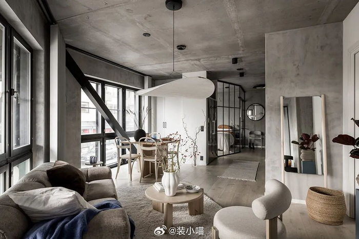 45㎡工业风小户型,在这个小的单卧室公寓里……