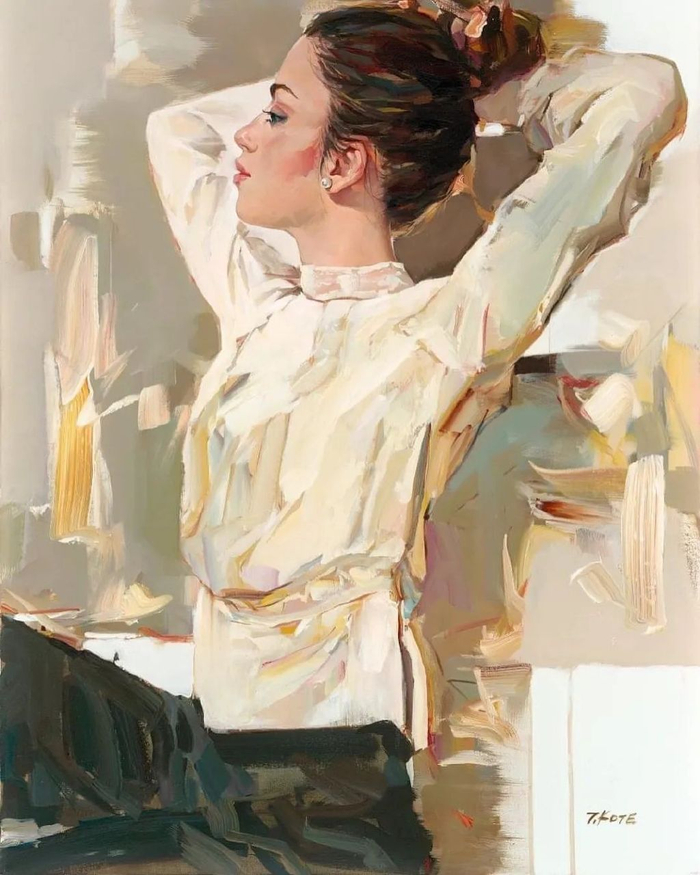 接下来,就让我们一起来欣赏一下约瑟夫·科特描绘的女性画作,相信这些