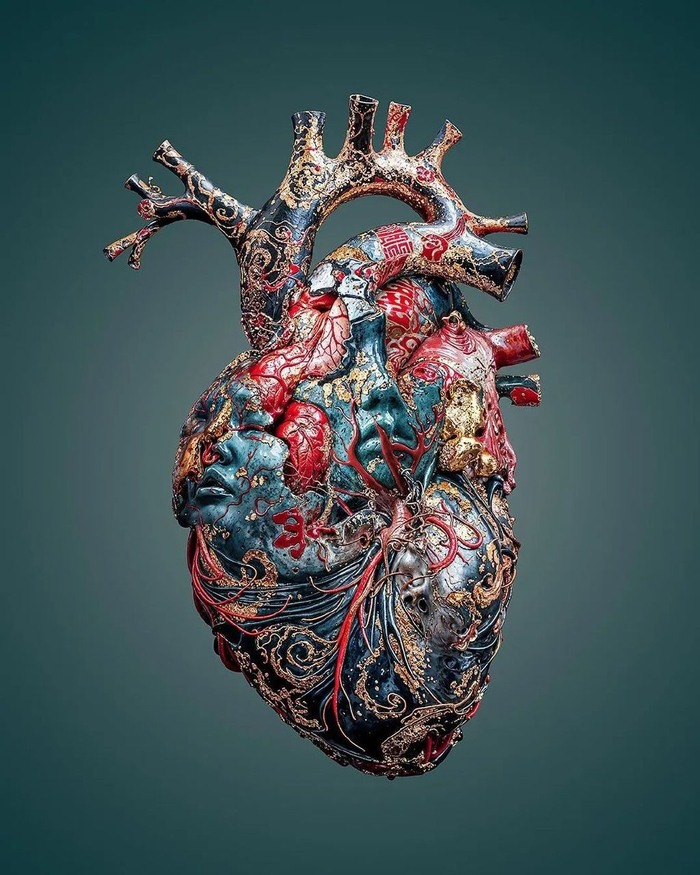30幅震撼的人工智能心脏,华丽又疯狂,让人叹为观止
