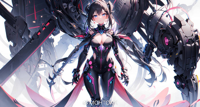 机甲风帅气女孩电脑壁纸绘画图集动漫卡通二次元手机高清壁纸cg