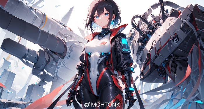 机甲风帅气女孩电脑壁纸绘画图集动漫卡通二次元手机高清壁纸cg