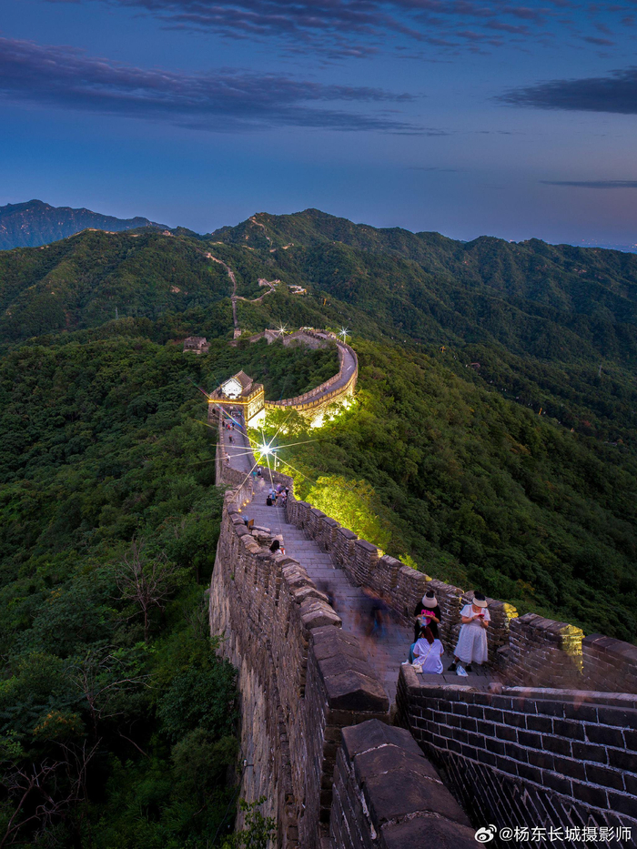 慕田峪长城我又来啦这次遇见火烧云夜景好美啊
