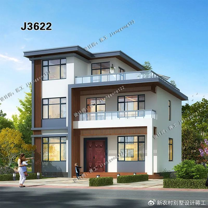 4款经典小户型三层别墅,110平面积刚刚好,农村都喜欢哪款?