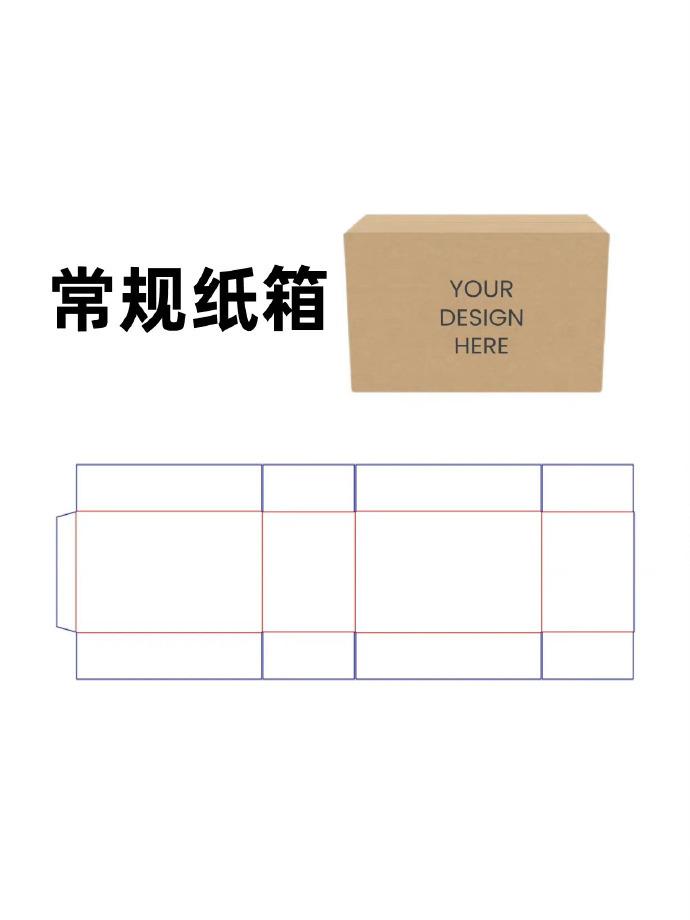 分享一组常用盒型包装结构展开图