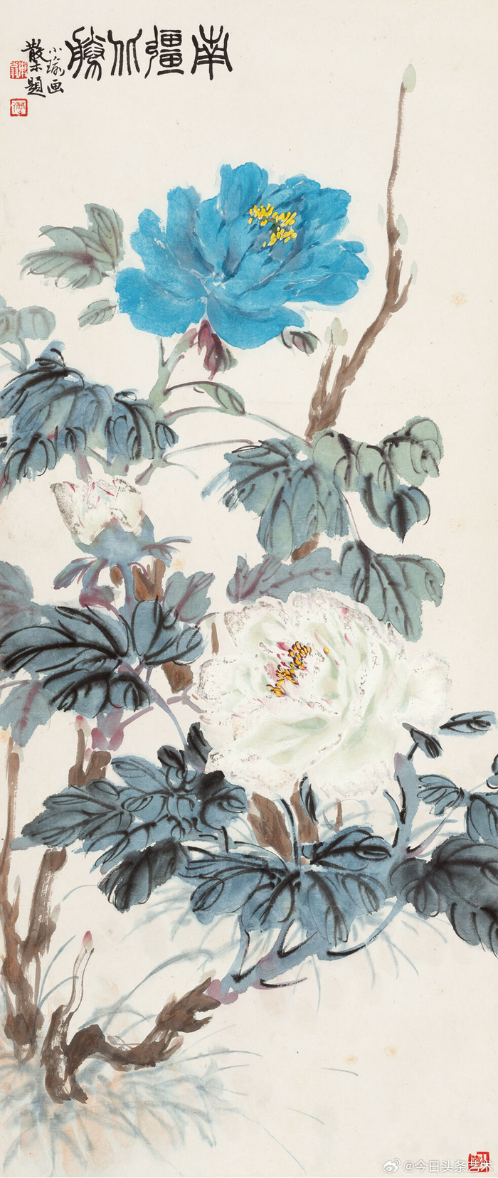 画家孔小瑜花鸟画