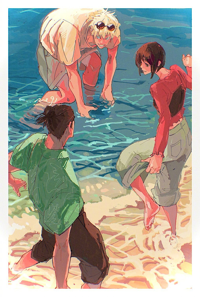 《咒术回战》五夏硝高专三人组的友情真的很美好 (绘:neggi_)__财经头条
