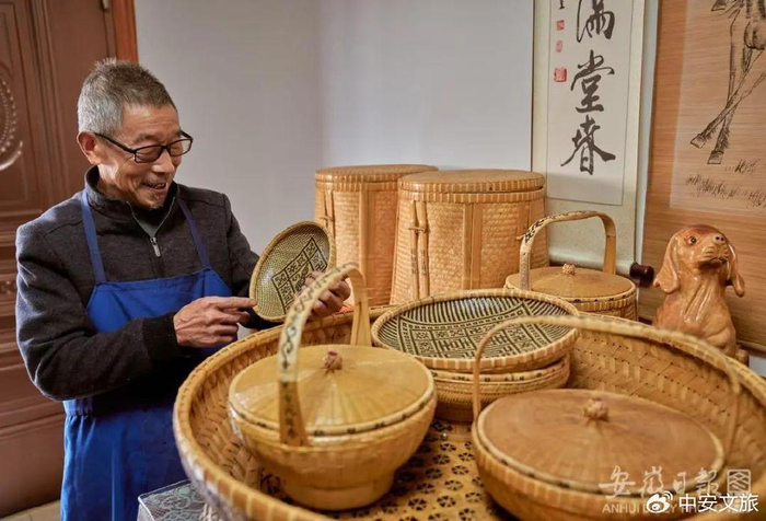 绩溪：非遗竹编 指尖传承|绩溪县|荆州市|宣城市|安徽省|湖北省_新浪新闻