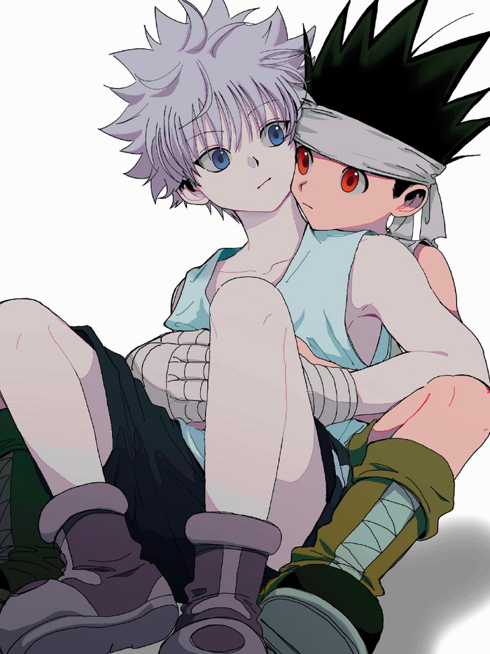奇犽&小杰少年组跟夏天特别搭,真的很难不磕啊 twi:333hxh333