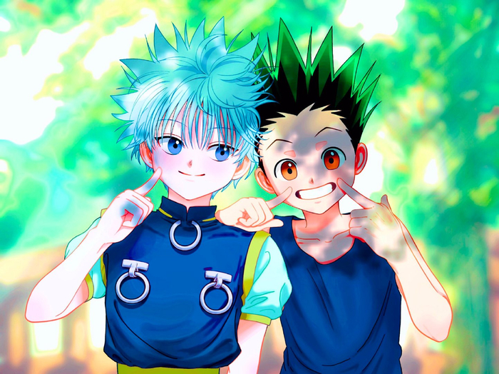 奇犽&小杰少年组跟夏天特别搭,真的很难不磕啊 twi:333hxh333