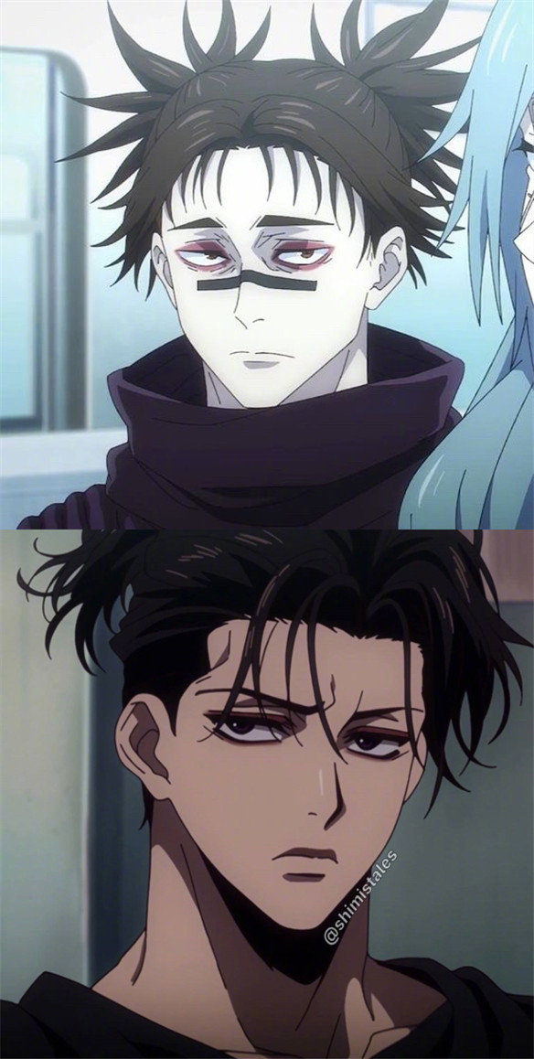 网友制作的一组90年代画风的咒术回战角色图