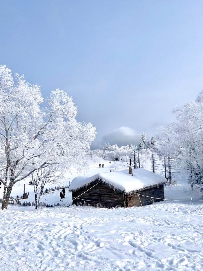 长白山雪景手机壁纸图片