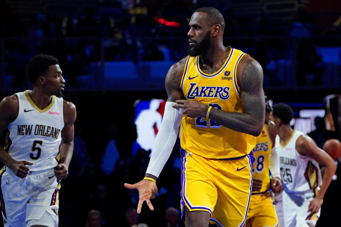 202324赛季常规赛g23季中锦标赛半决赛湖人vs鹈鹕比赛图集②