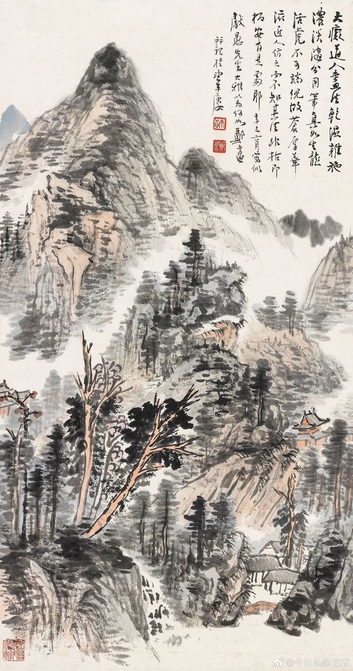 画家郑午昌山水画