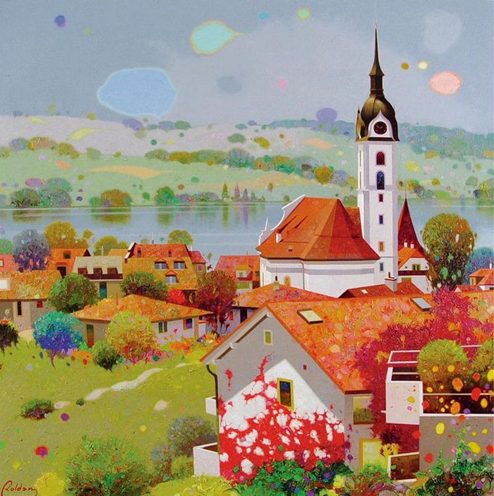 pedro roldan molina,来自西班牙的艺术家,专长印象风景画