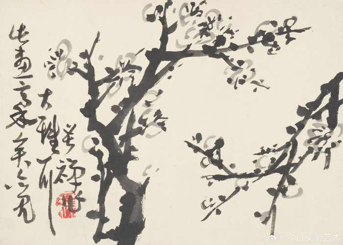 画家李苦禅笔下的梅花