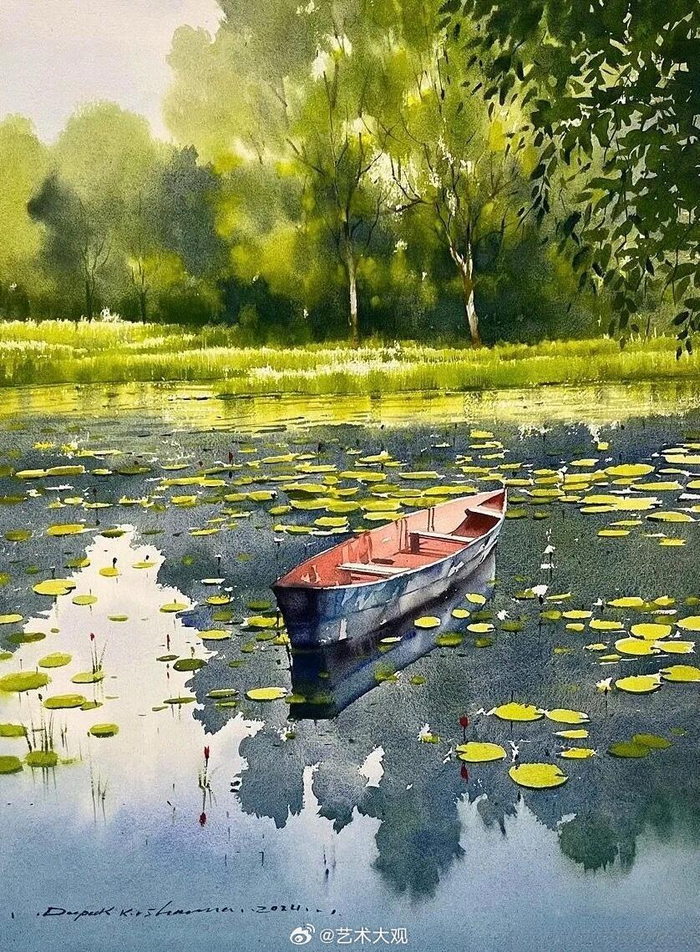 唯美意境风景水彩画/美术参考素材集