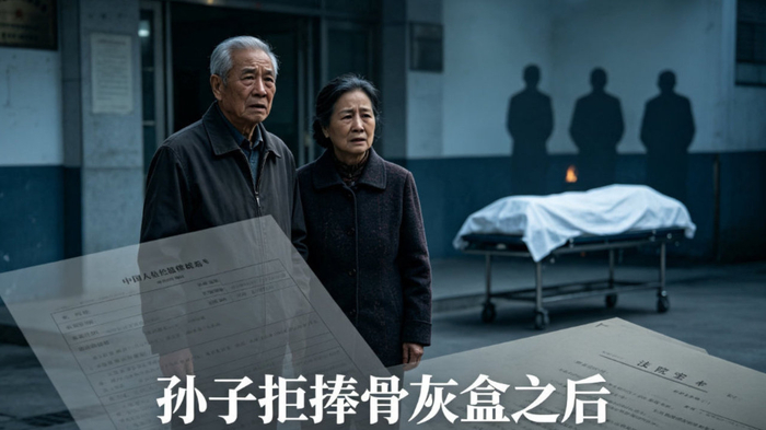 孙子拒给亡父捧骨灰盒，爷爷奶奶验DNA发现惊天真相