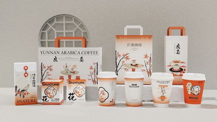 良鸢咖啡logo设计和咖啡vi设计东方美学品牌设计