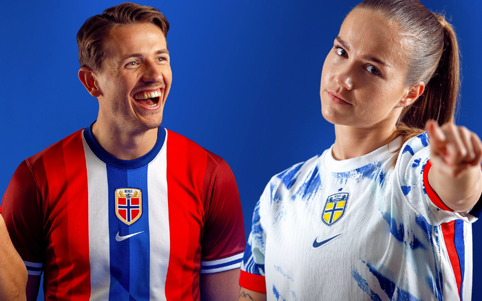 有点好看挪威国家队2024新款球衣厄德高哈兰德领衔