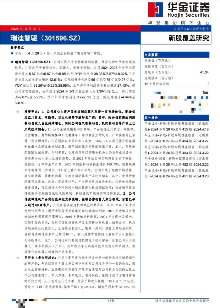 调研汇总：兴全、中欧、交银基金等50家明星机构调研瑞迪智驱！