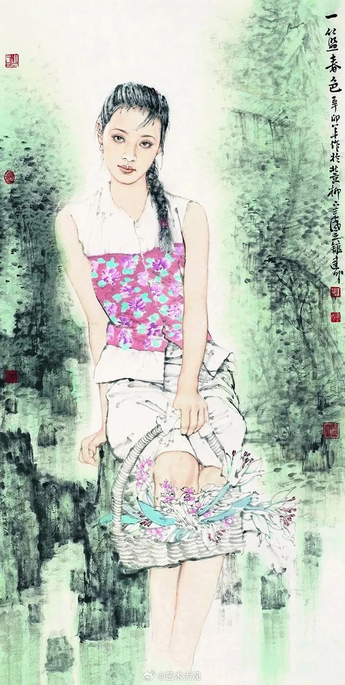 国画家赵建成笔下风情万种的女子赵建成1949年生于山东青岛