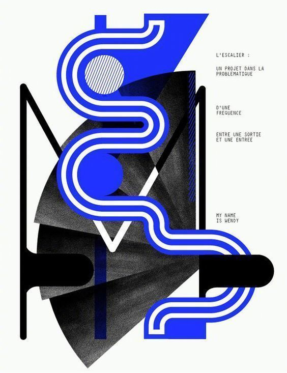 一组蓝色点缀的海报设计