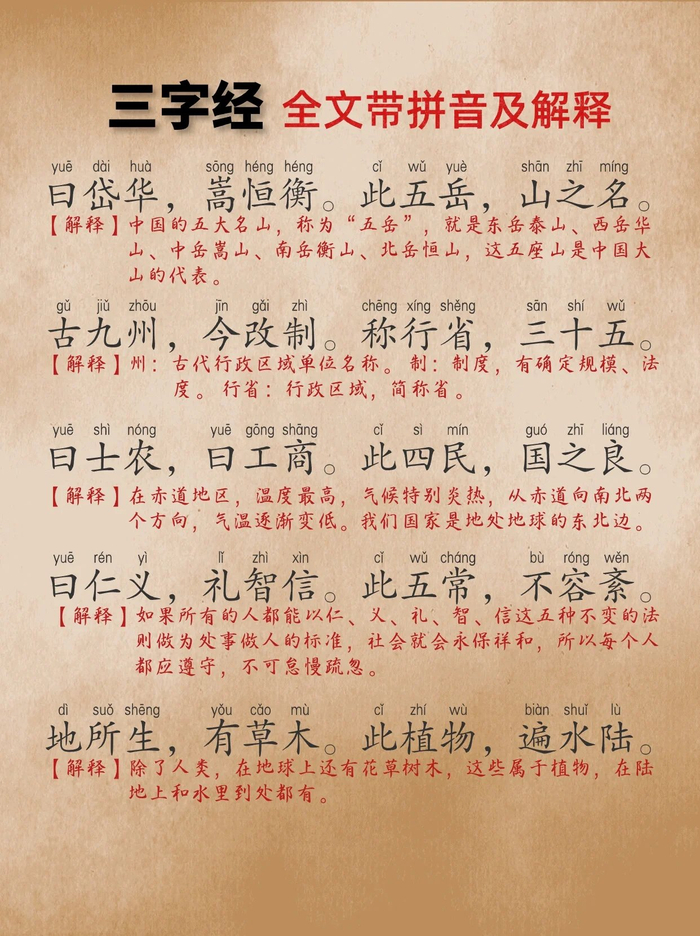 国学经典《三字经》全文及解释，给孩子留着__财经头条