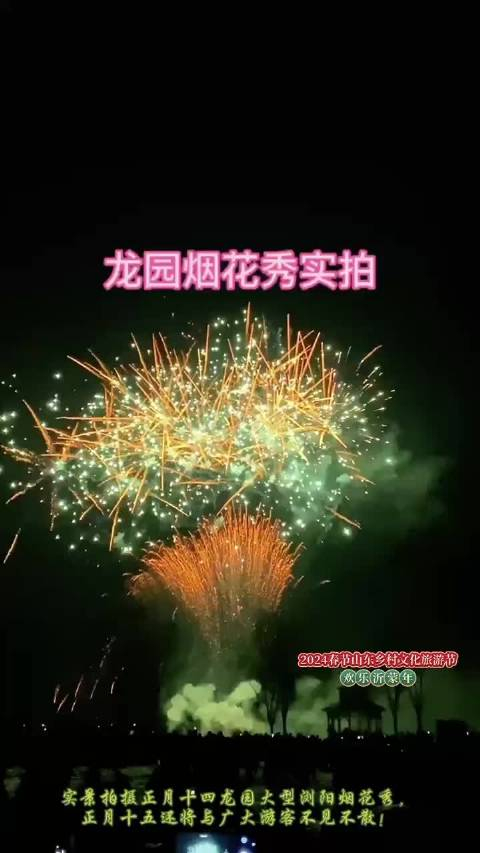 果然视频程控点火临沂龙园上演大型烟花秀