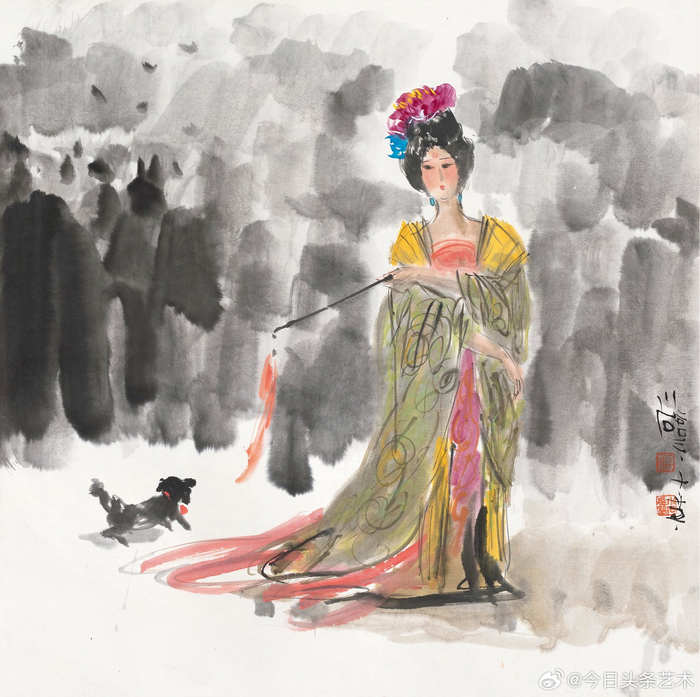 画家傅小石笔下的仕女画