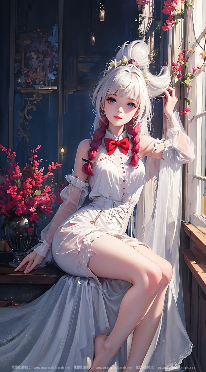 红色系现代美女ai绘画图集动漫卡通二次元手机电脑高清壁纸