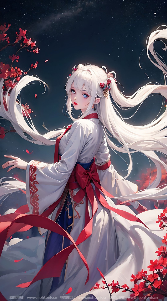 红色系现代美女ai绘画图集动漫卡通二次元手机电脑高清壁纸|二次元