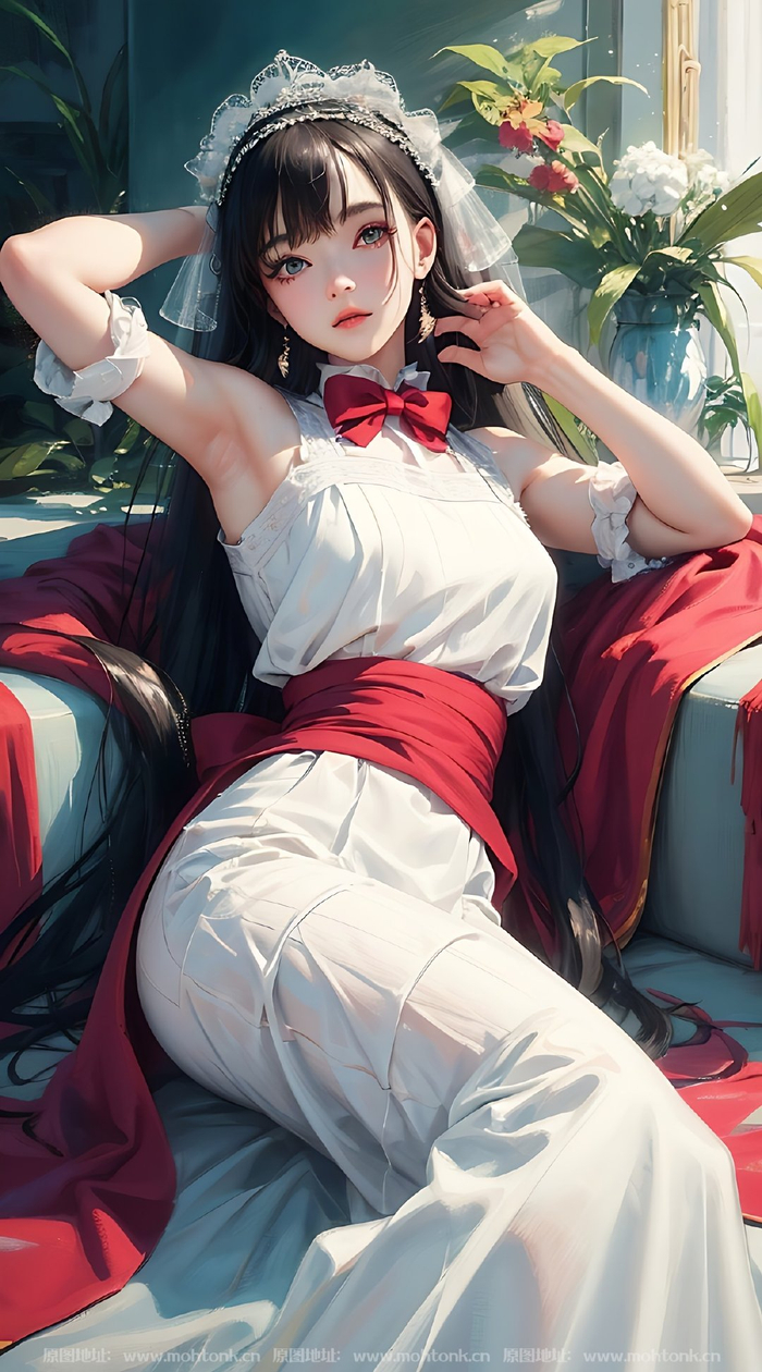 红色系现代美女ai绘画图集动漫卡通二次元手机电脑高清壁纸或https