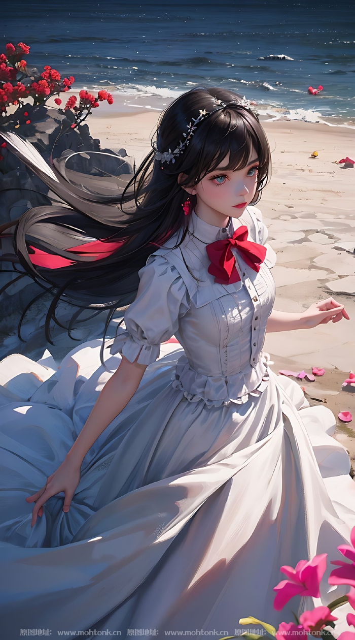 红色系现代美女ai绘画图集动漫卡通二次元手机电脑高清壁纸