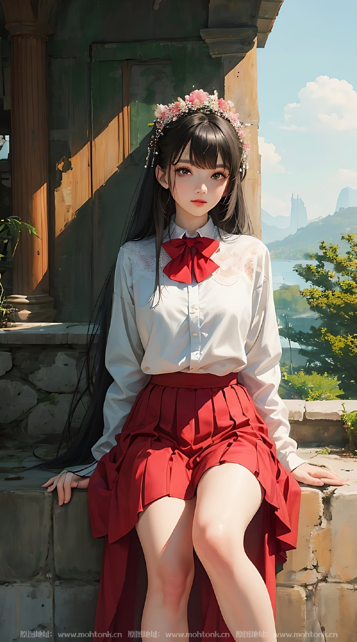 红色系现代美女ai绘画图集动漫卡通二次元手机电脑高清壁纸