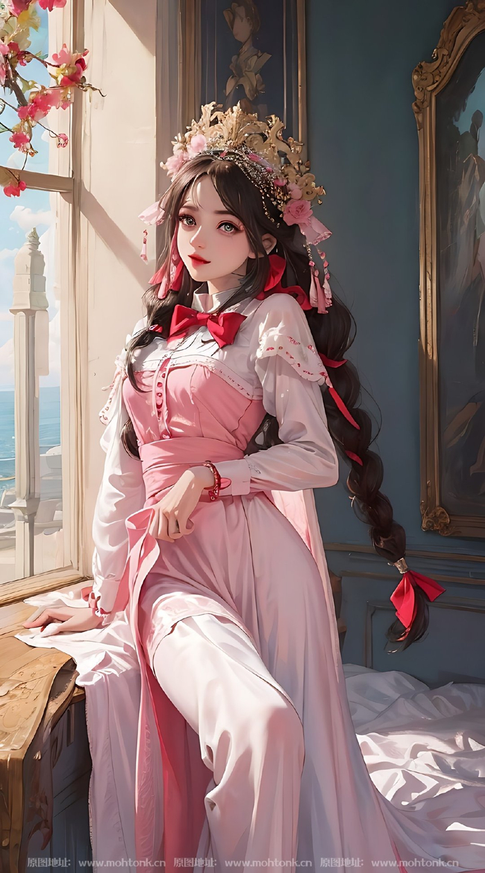 红色系现代美女ai绘画图集动漫卡通二次元手机电脑高清壁纸