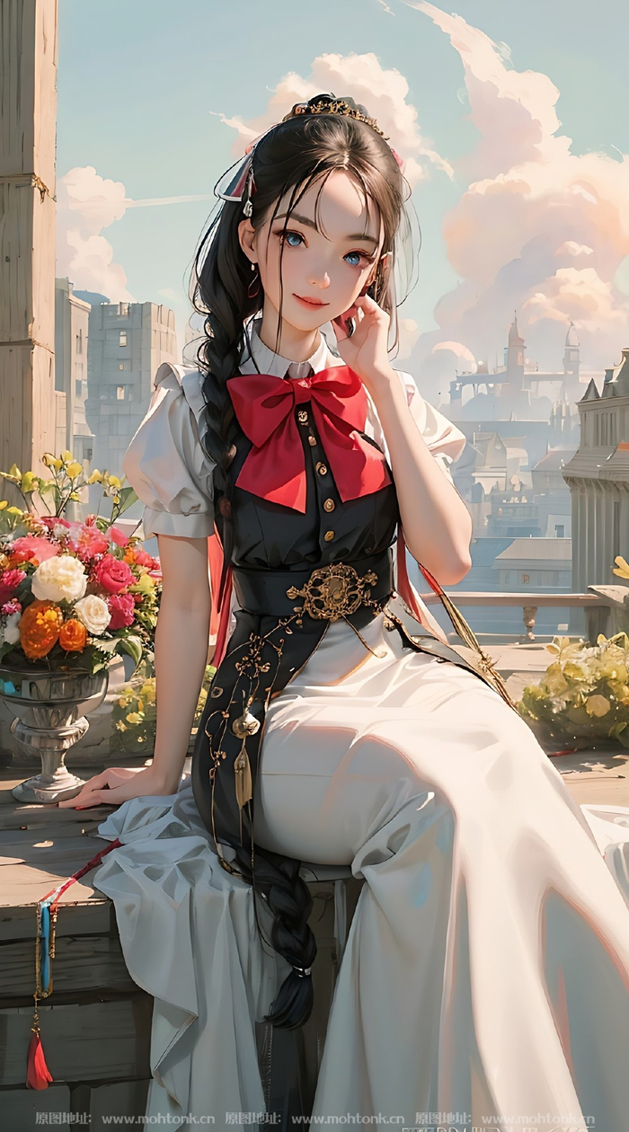 红色系现代美女ai绘画图集动漫卡通二次元手机电脑高清壁纸或https