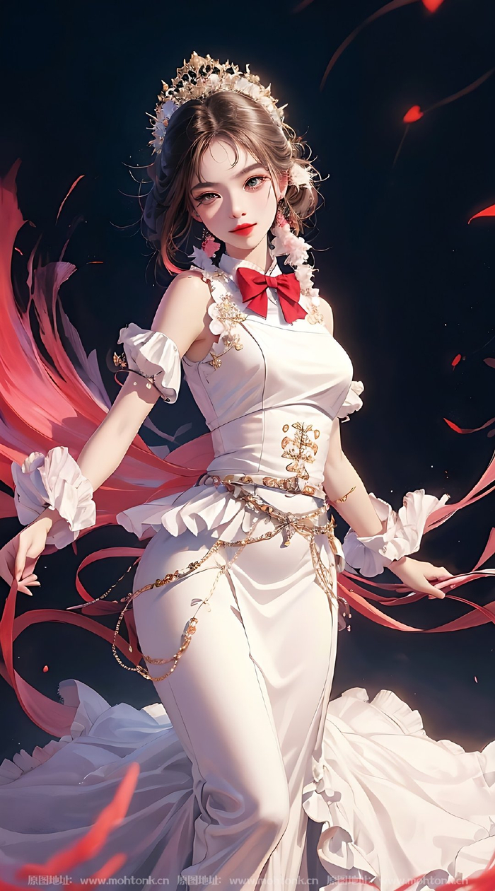 红色系现代美女ai绘画图集动漫卡通二次元手机电脑高清壁纸|二次元