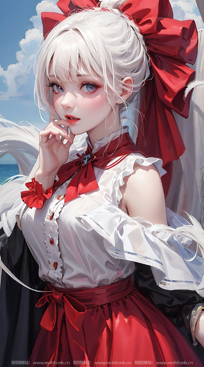 红色系现代美女ai绘画图集动漫卡通二次元手机电脑高清壁纸|二次元