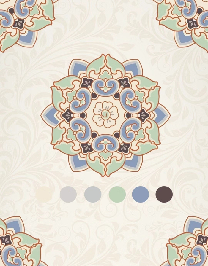 敦煌传统纹样色彩集合!