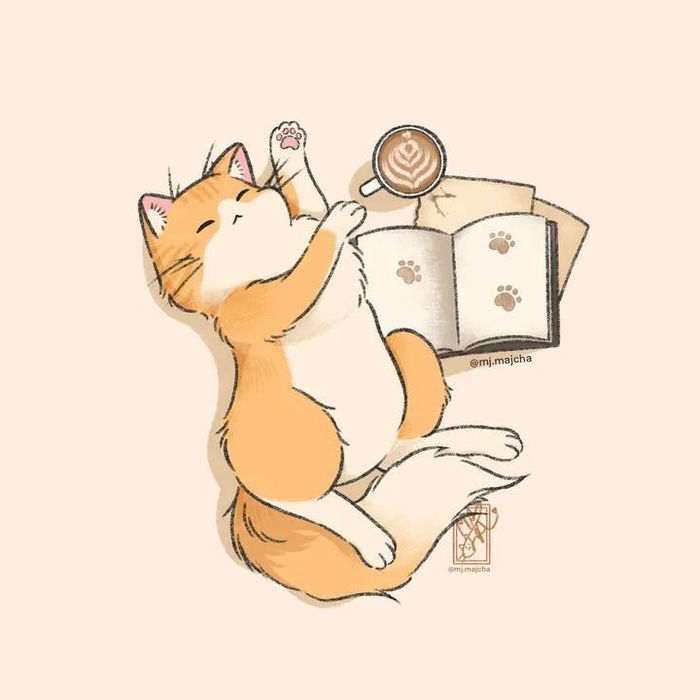 可爱才是正义,她凭借超可爱的猫画,半年收获40万粉丝|插画|猫|插画家