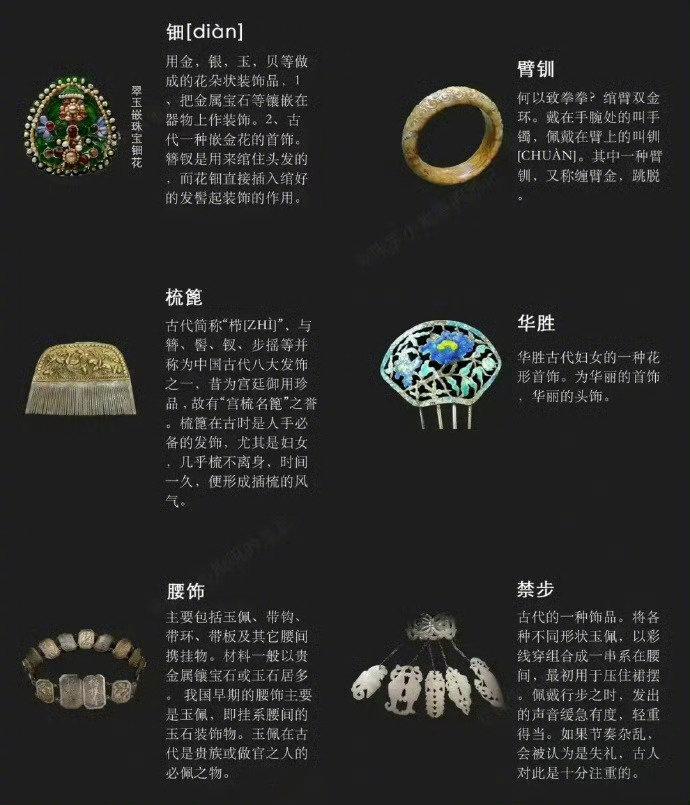 古代宫廷首饰名称大全图片